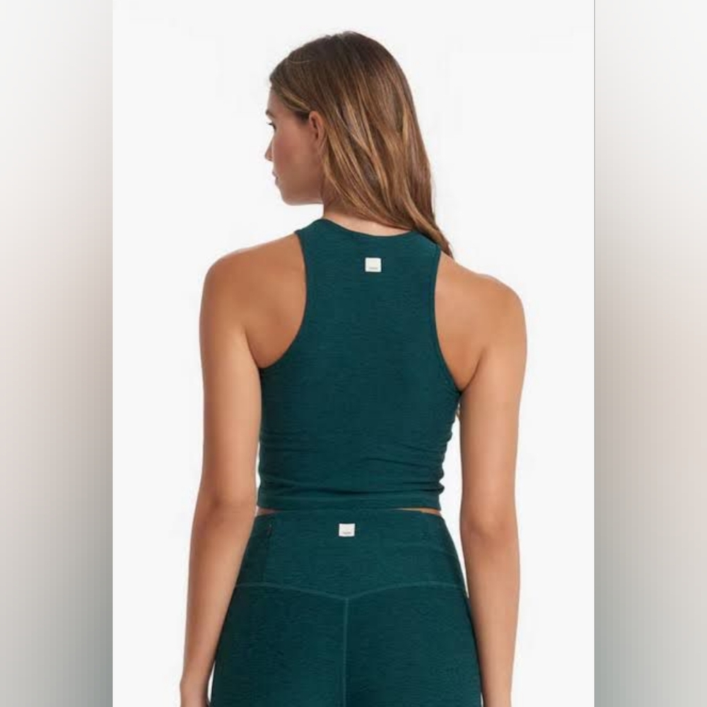Seamless Racerback Crop Top – Forest Green